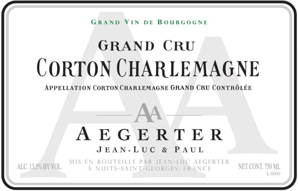 Rượu vang trằng AA Aegerter Corton Charlemagne Grand Cru 2013
