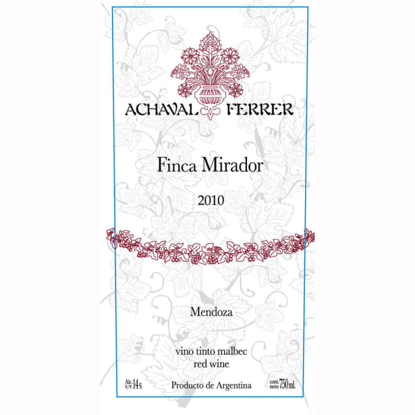 Rượu vang đỏ Achaval Ferrer Finca Mirador Malbec 2010
