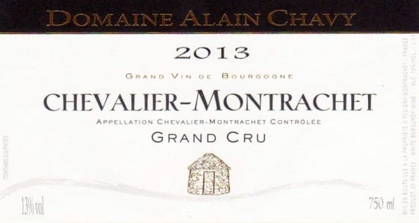 Rượu vang trằng Alain Chavy Chevalier-Montrachet Grand Cru 2013