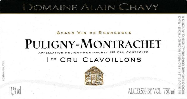 Rượu vang trằng Alain Chavy Puligny-Montrachet Les Clavoillons Premier Cru 2016