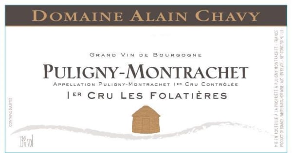 Rượu vang trằng Alain Chavy Puligny-Montrachet Les Folatieres Premier Cru 2016