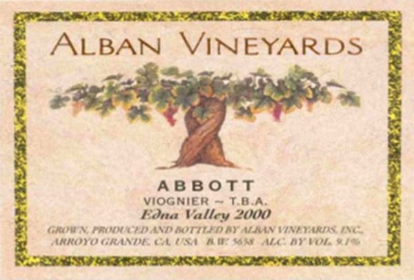 Rượu vang trằng Alban Abbott TBA Viognier 2000