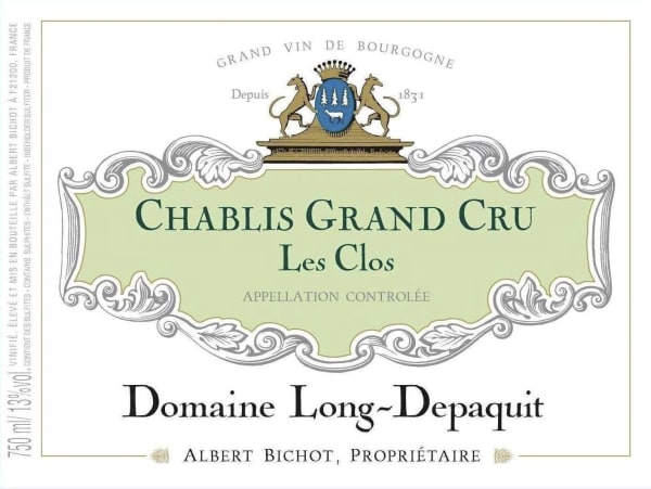 Rượu vang trằng Albert Bichot Chablis Les Clos Grand Cru Domaine Long-Depaquit 2018