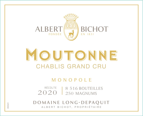 Rượu vang trằng Albert Bichot Chablis Moutonne Grand Cru Domaine Long-Depaquit Monopole 2020