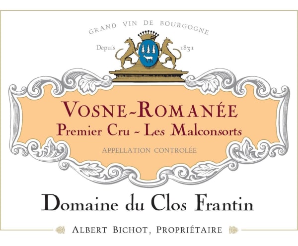 Rượu vang đỏ Albert Bichot Vosne-Romanee Malconsorts Premier Cru Domaine du Clos Frantin 2020