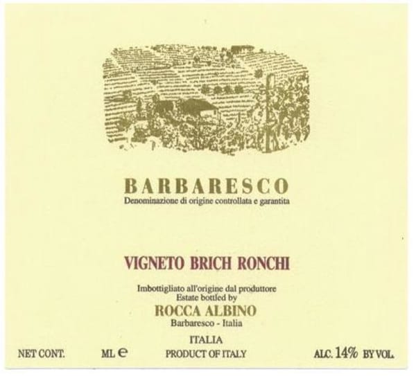 Rượu vang đỏ Albino Rocca Barbaresco Vigneto Brich Ronchi (chai Magnum 1,5 lít) 1998