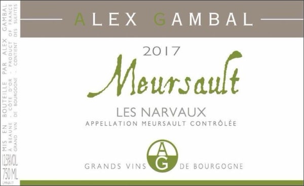 Rượu vang trằng Alex Gambal Meursault Narvaux 2017