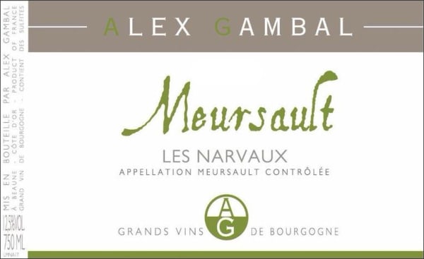 Rượu vang trằng Alex Gambal Meursault Narvaux 2018
