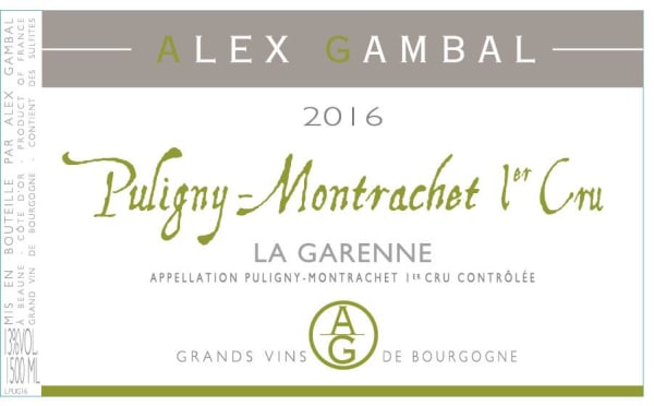 Rượu vang trằng Alex Gambal Puligny-Montrachet La Garenne Premier Cru 2016
