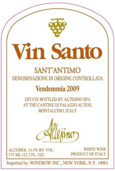Rượu vang trằng Altesino Vin Santo Sant'Antimo 2009