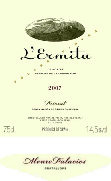 Rượu vang đỏ Alvaro Palacios L'Ermita Velles Vinyes 2007