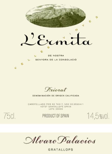 Rượu vang đỏ Alvaro Palacios L'Ermita Velles Vinyes 2010