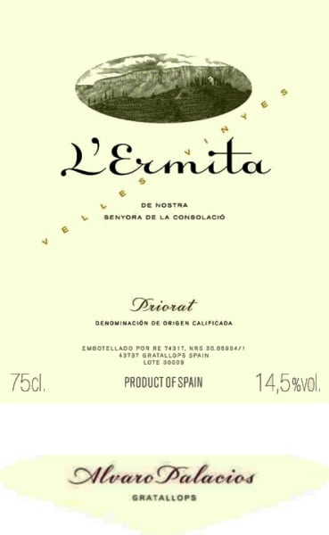 Rượu vang đỏ Alvaro Palacios L'Ermita Velles Vinyes 2012