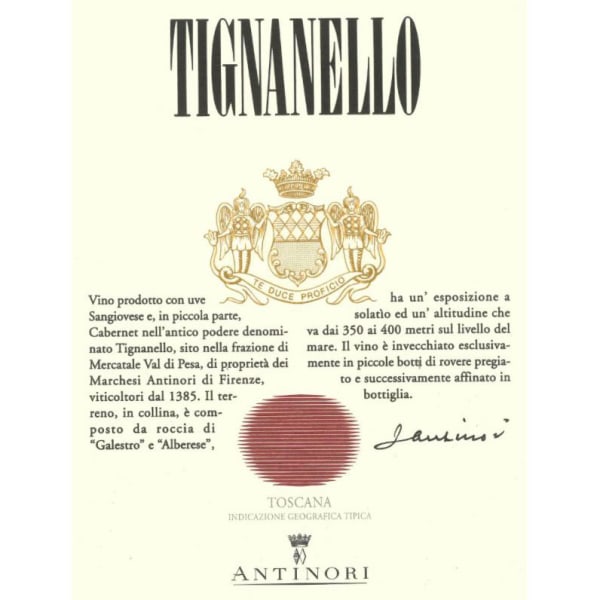 Rượu vang đỏ Antinori Tignanello (chai Magnum 1,5 lít) 1999