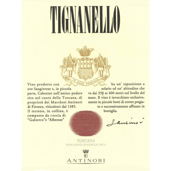 Rượu vang đỏ Antinori Tignanello (chai 3 lít) 2005