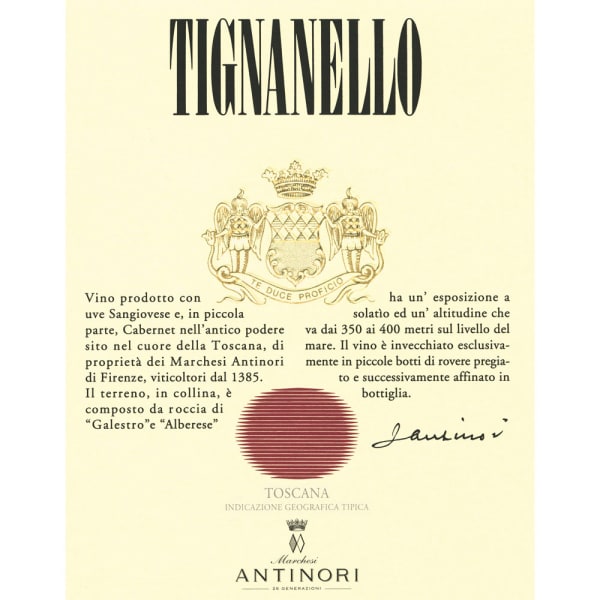 Rượu vang đỏ Antinori Tignanello (chai 3 lít) 2013