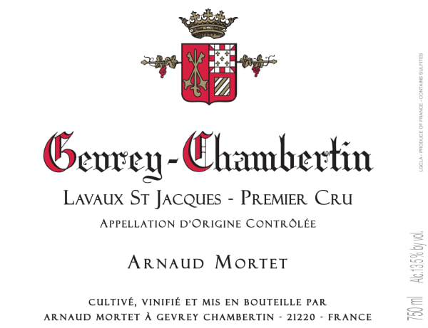 Rượu vang đỏ Arnaud Mortet Gevrey-Chambertin Lavaux St-Jacques Premier Cru 2016