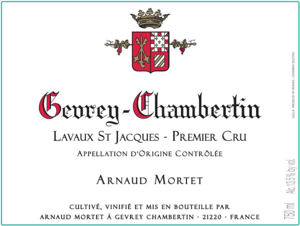 Rượu vang đỏ Arnaud Mortet Gevrey-Chambertin Lavaux St-Jacques Premier Cru 2020