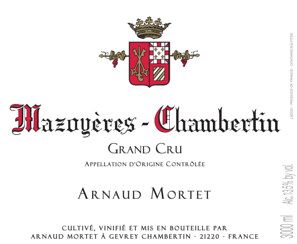 Rượu vang đỏ Arnaud Mortet Mazoyeres-Chambertin Grand Cru 2016