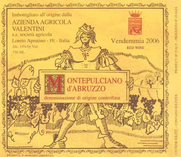 Rượu vang đỏ Azienda Agricola Valentini Abruzzo Montepulciano d'Abruzzo 2006