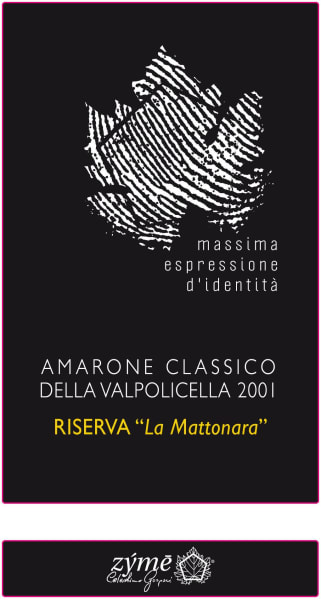 Rượu vang đỏ Azienda Agricola Zyme Amarone della Valpolicella La Mattonara Classico Riserva 2001