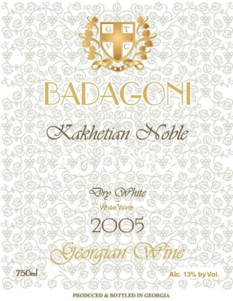 Rượu vang trằng Badagoni Kakhetian Noble Dry White 2005