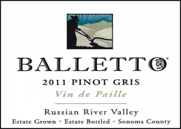 Rượu vang trằng Balletto Winery Vin de Paille Pinot Gris 2011