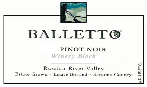 Rượu vang đỏ Balletto Winery Winery Block Pinot Noir 2016