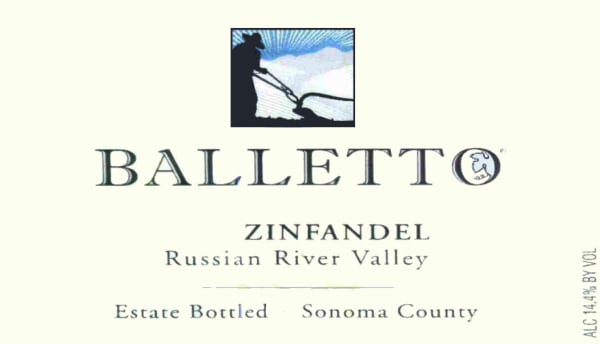 Rượu vang đỏ Balletto Winery Zinfandel 2016