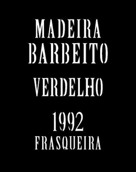 Rượu vang trằng Barbeito Frasqueira Verdelho 1992