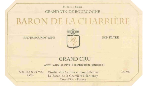Rượu vang đỏ Baron de la Charriere Bonnes Mares 1998