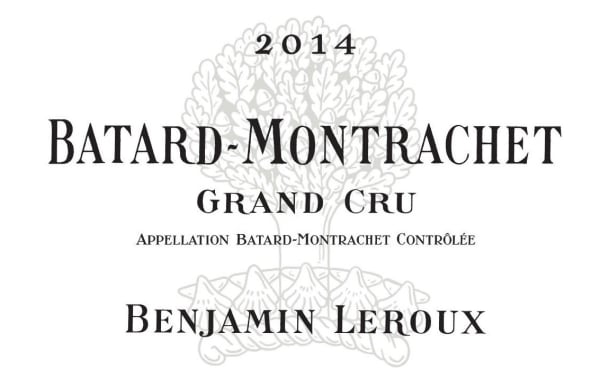 Rượu vang trằng Benjamin Leroux Batard-Montrachet Grand Cru 2014