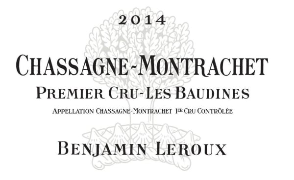 Rượu vang trằng Benjamin Leroux Chassagne-Montrachet Les Baudines Premier Cru 2014