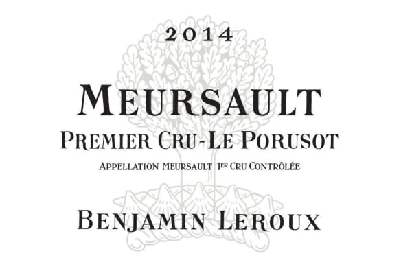 Rượu vang trằng Benjamin Leroux Meursault Le Porusot Premier Cru 2015