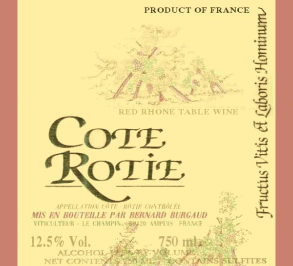 Rượu vang đỏ Bernard Burgaud Cote Rotie 1995