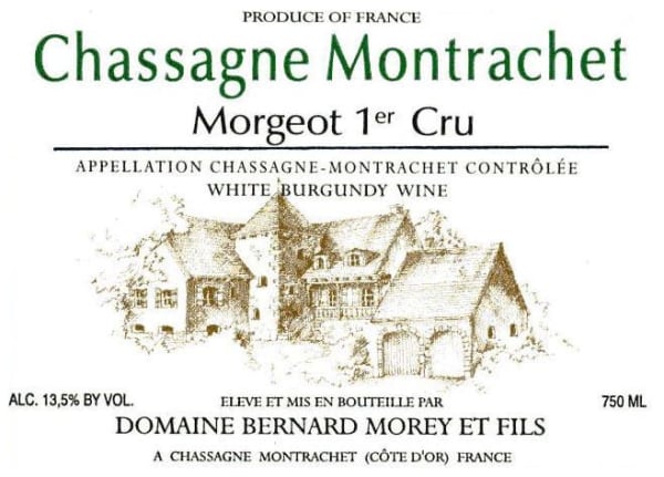 Rượu vang trằng Bernard Morey et Fils Chassagne Montrachet Morgeot Premier Cru 2002