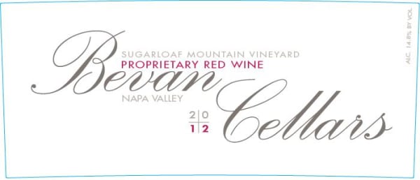 Rượu vang đỏ Bevan Cellars Sugarloaf Mountain Vineyard Proprietary Red 2012