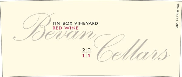Rượu vang đỏ Bevan Cellars Tin Box Vineyard 2011