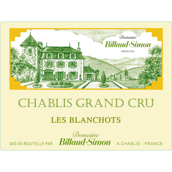Rượu vang trằng Billaud-Simon Chablis Les Blanchots Grand Cru Vielles Vignes 2020