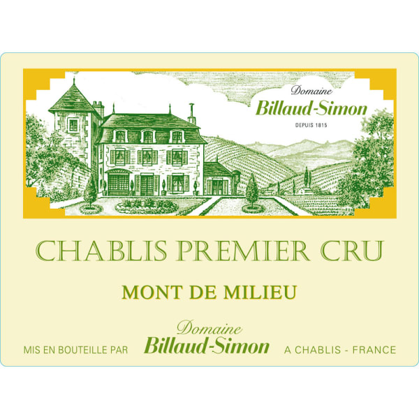 Rượu vang trằng Billaud-Simon Chablis Mont de Milieu Premier Cru 2014