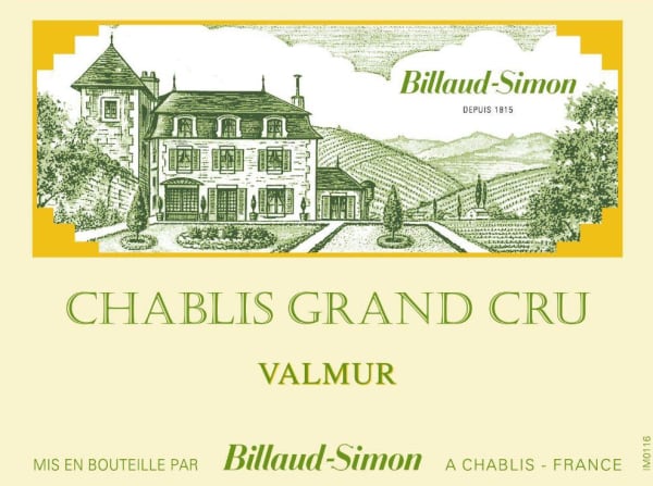 Rượu vang trằng Billaud-Simon Chablis Valmur Grand Cru 2019