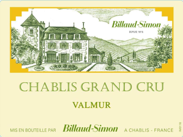 Rượu vang trằng Billaud-Simon Valmur Grand Cru 2016