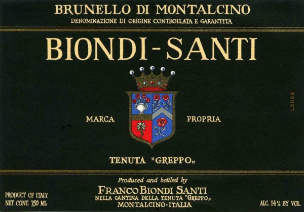 Rượu vang đỏ Biondi-Santi Tenuta Greppo Brunello di Montalcino 1998