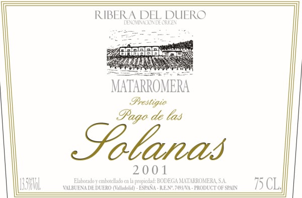 Rượu vang đỏ Bodegas Matarromera Prestigio Pago de las Solanas 2001