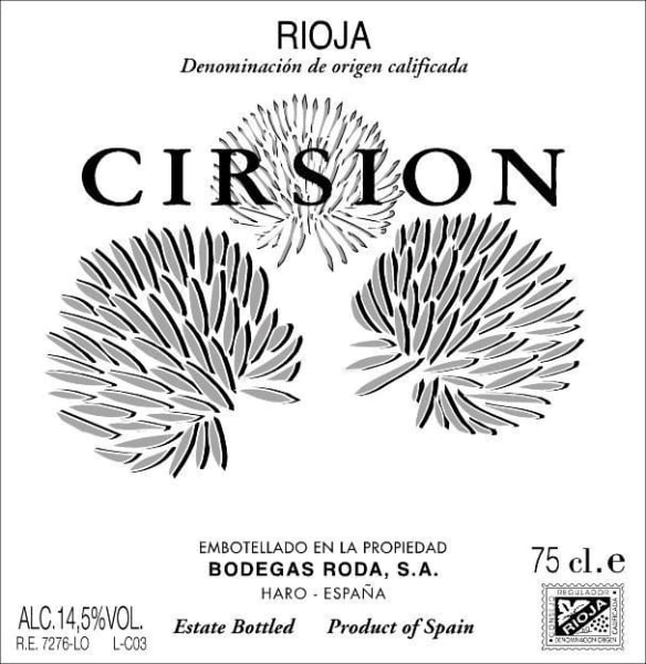 Rượu vang đỏ Bodegas Roda Cirsion 2009