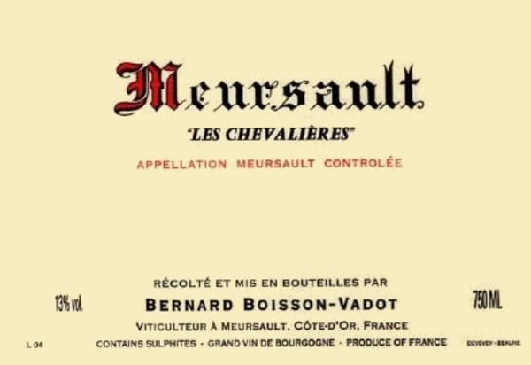 Rượu vang trằng Boisson-Vadot Meursault Les Chevaliers 2013