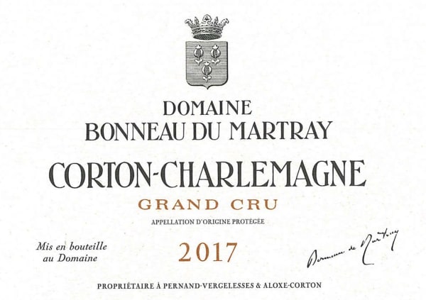 Rượu vang trằng Bonneau du Martray Corton Charlemagne Grand Cru (chai 375 ml) 2017