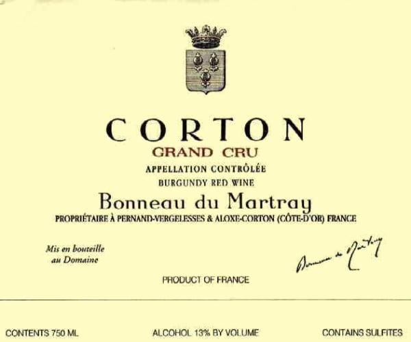Rượu vang đỏ Bonneau du Martray Corton Grand Cru 2014