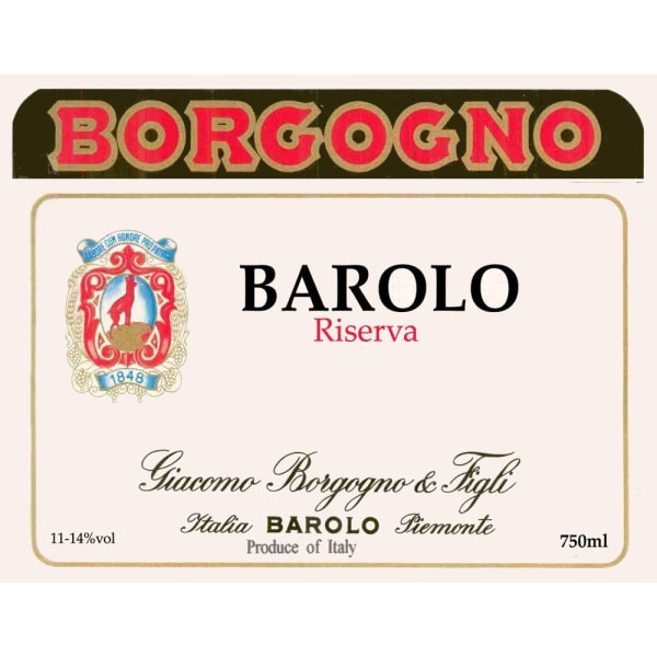 Rượu vang đỏ Borgogno Barolo Riserva 1967