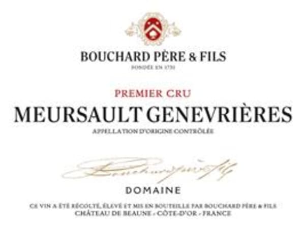 Rượu vang trằng Bouchard Pere & Fils Meursault Genevrieres Premier Cru 2016